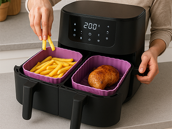 Silikona ieliktnis beztauku fritezei airfryer cepšanas forma