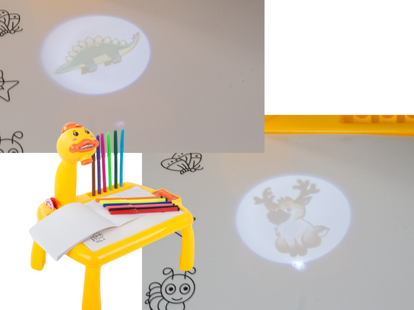 Zpětný projektor kreslící stůl tabule fixy pro děti fixy