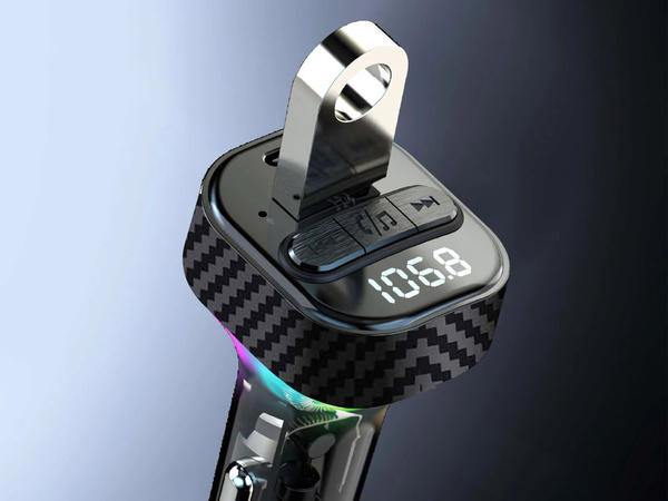 Car transmitter fm mp3/wma usb a+usb c 30w bluetooth 5.3 led qc 3.0