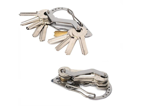 Key ring carabiner survival multitool