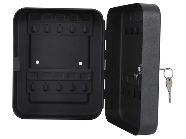 Key safe metal case lockable for 20 keys hangers with hooks