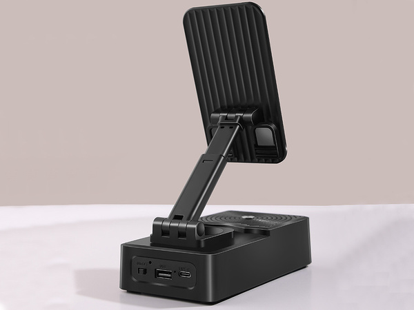 Support de téléphone avec haut-parleur bluetooth support de tablette pour bureau