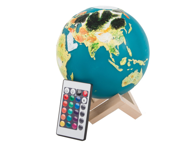 Lampe de nuit globe 3d rgb globe light avec télécommande 20 modes tactiles pour enfants