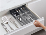 Kitchen organiser for cutlery drawer container