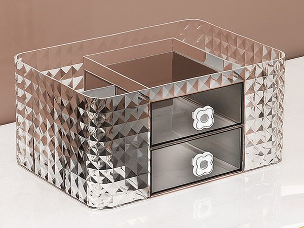 Boîte de rangement pour cosmétiques et bijoux pour la salle de bain ou le bureau tiroirs