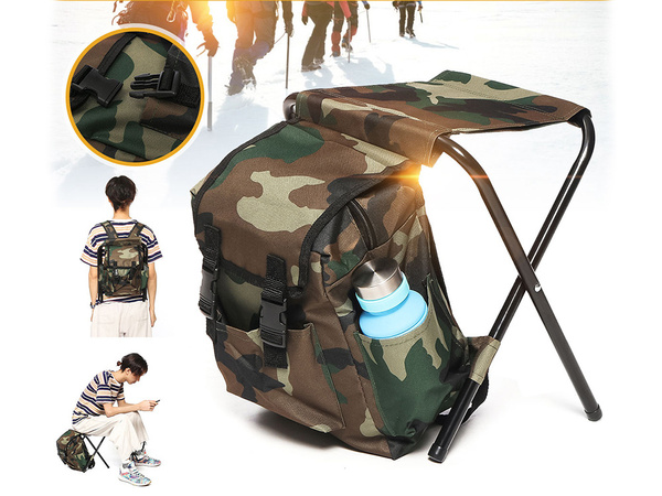 Silla de pesca con mochila bolsa plegable 3en1