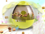 Interactive toy dog treat ball for learning slow down