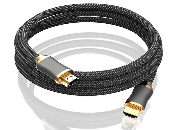 Cable de vídeo hdmi 2.1 ultra alta velocidad 8k 60hz 4k 120hz hq oro 2m