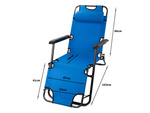 Folding beach chair zero gravity 2in1 touristic chair