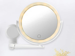 Miroir de maquillage led miroir grossissant rotatif avec support mural 360