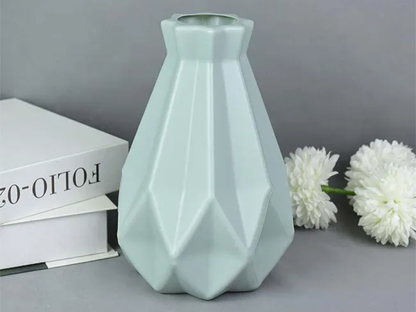 Jarron de plastico flor de esquina, jarron de esquina 20 cm