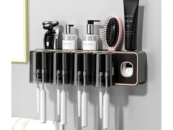 Razpršilnik za zobno pasto držalo za zobne ščetke viseči organizator s skodelicami