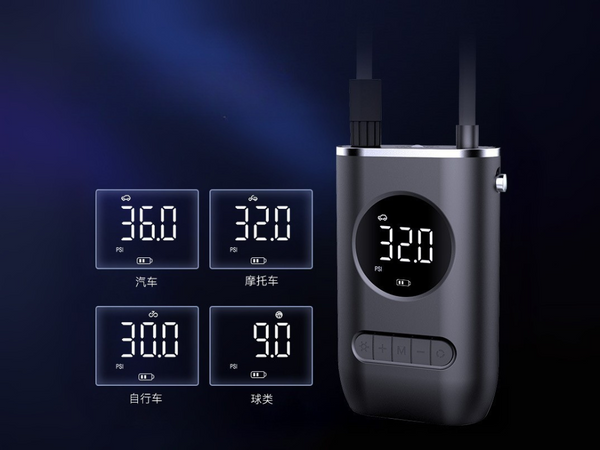 Akkumulátor szivattyú kerékpár autó elektromos kompresszor 10 bar lcd