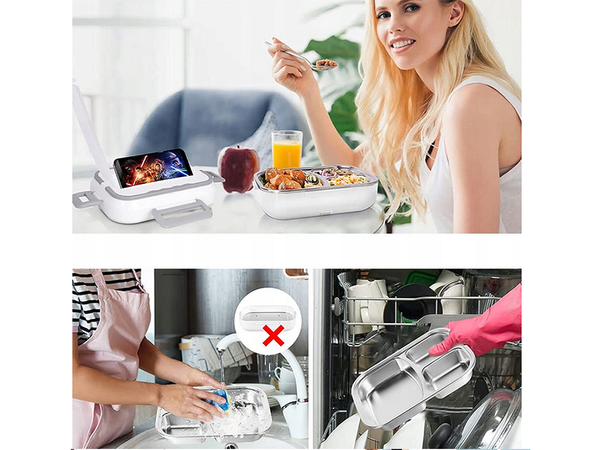Elektrická vyhřívaná nádoba na obědy do pracovního auta