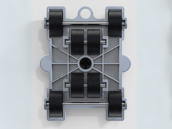 Súprava na prepravu nábytku páka a kolieska 4 ks + podložky