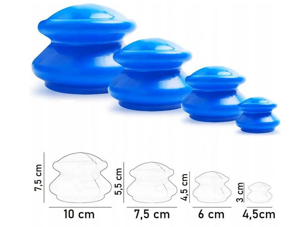 Chinezesc anti-celulita masaj bule de cauciuc 4 buc