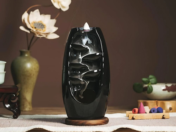 Aromātiskie keramikas kamīna ūdenskrituma vīraki aromterapija + 10 daktis