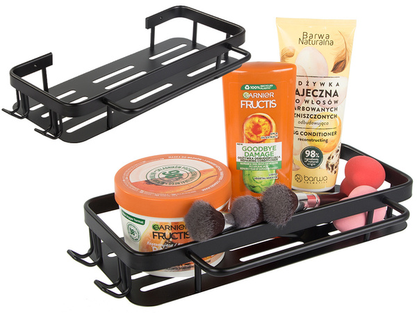 Estanteria baño percha baño cocina colgante metal negro