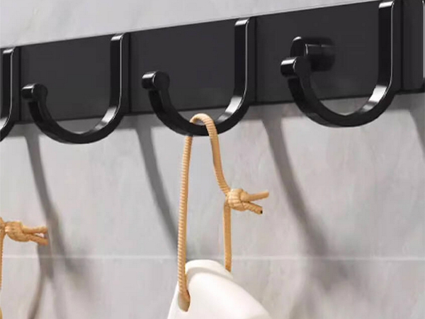 Perchero de pared para pasillo baño 5 ganchos