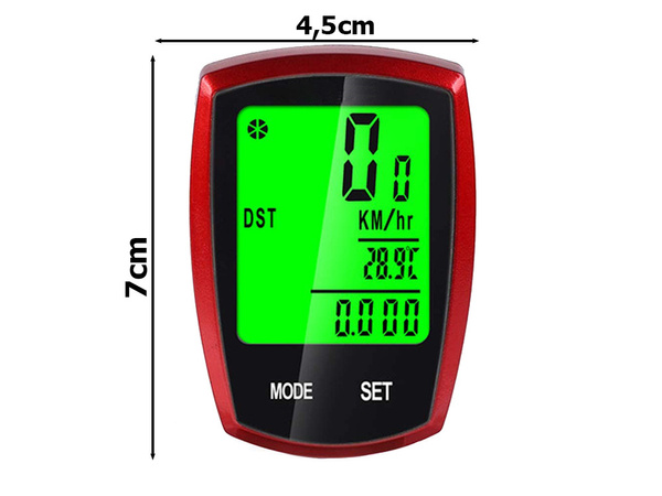 Drahtloser fahrradzähler lcd tachometer