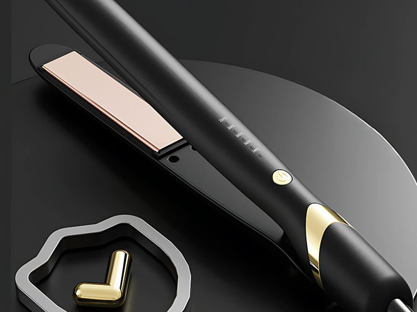 Ceramic hair straightener with adjustable 2in1 curls and straightens hair 140-220°c