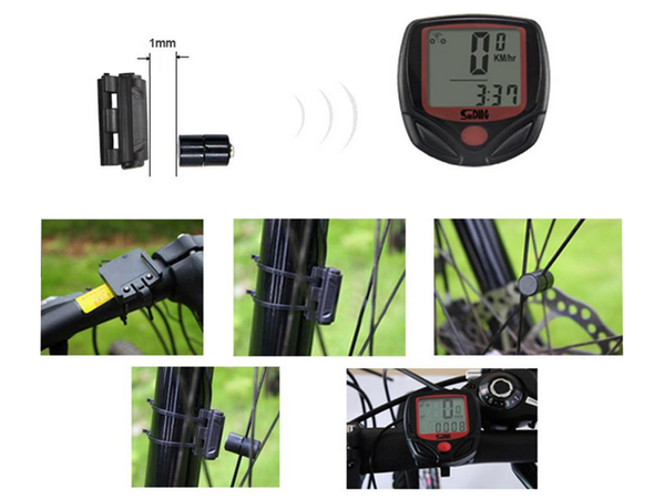 Vodoodporen kolesarski računalnik 14 funkcij