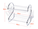 Double-decker stand-up dishwasher drainer