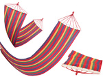 Garden hammock reinforced striped coloured wood rocker swing 200 x 80