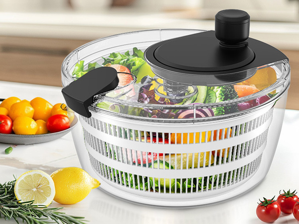 Kuivati tsentrifuugi salati ja köögiviljade kuivati 4l korv siivik siivik