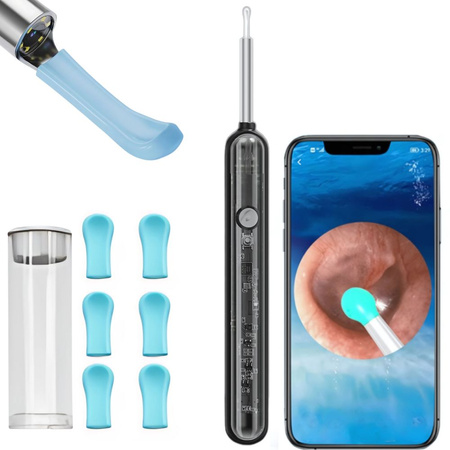 Endoscop otoscop cu camera wifi pentru instrumente de curățare a urechii kit inteligent