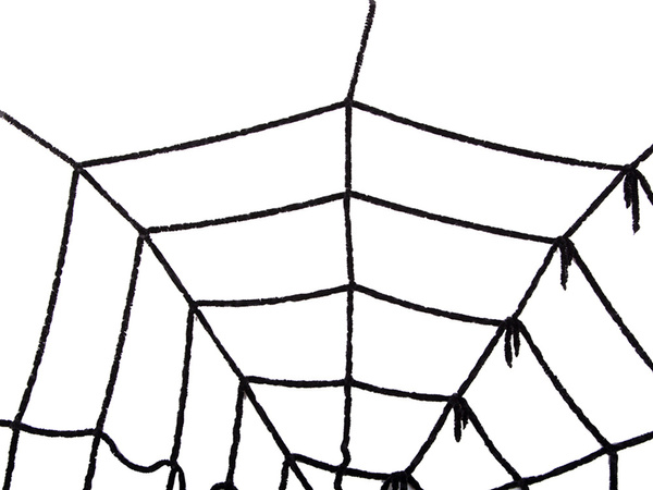 Artificial large spider web black halloween decoration