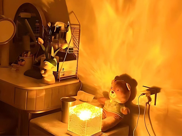 Cristal rgb avec télécommande usb cube de chevet décoratif atmosphérique