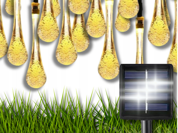Lumini solare gradina icicle ghirlanda terasa balcon 100 condus