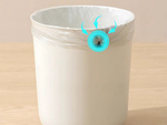 Mini cesto de basura perro para habitación infantil 2l click pequeño práctico