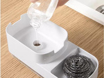 Dishwashing liquid dispenser for kitchen sink, sponge dispenser