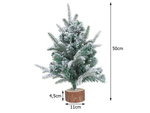 Árbol de navidad artificial nieve pequeño 50cm decoración escritorio