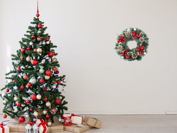 Christmas decorative garland red and white christmas decorative garland