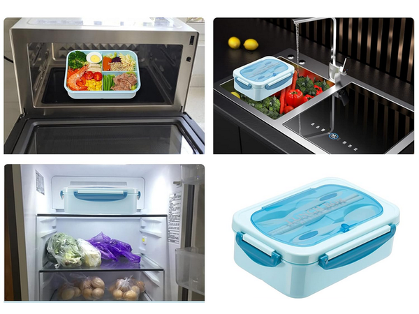 Lunchbox raňajkový box obedár s priehradkami príbory