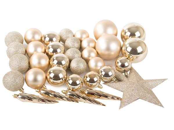 Jõulupuu kuusepallid jõulud kuldne glitter täht glitter 8 / 6 / 5