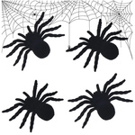 Halloween pavúk 4 ks veľké dekorácie strašidelné