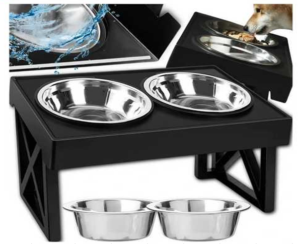 COMEDERO DOBLE PARA PERRO CON SOPORTE (6)