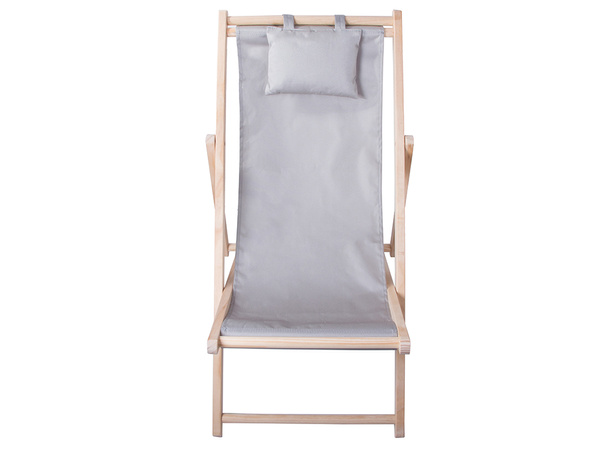 Wooden deckchair beach chairs folding garden cushion beach chair