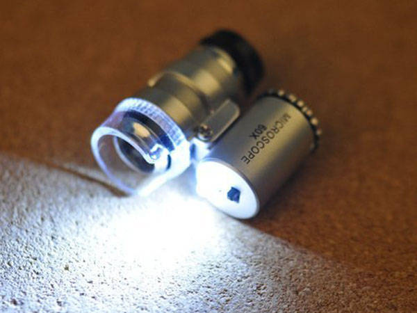 Mikroskop 60x 2 led professzionális lumpa ékszerészek számára