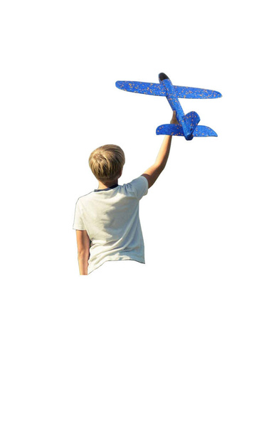 Avión azul styropian glide big styropian 47c