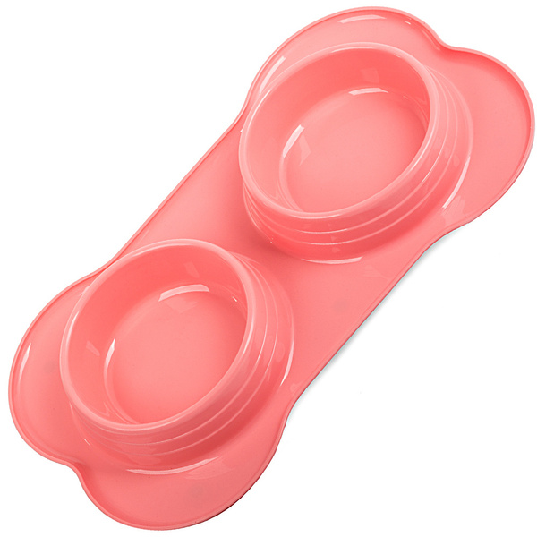 Double bowl for dog/cat food 0.4 l x 2