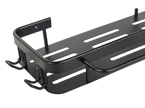 Estanteria baño percha baño cocina colgante metal negro