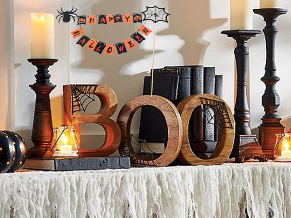 Halloween dekorácie na tortu cupcake picker topper girlanda papier