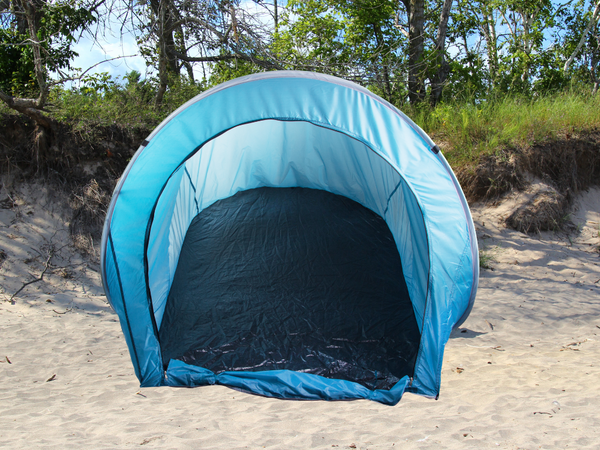 Strandzelt gross abschliessbar pop-up selbstfaltend mit uv-abdeckung