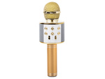 Microphone sans fil bluetooth enceinte karaoké modulateur de voix rond