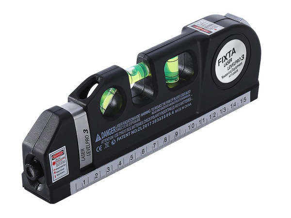 Precision laser spirit level with 2.5m measuring tape laser 3 led modes usb